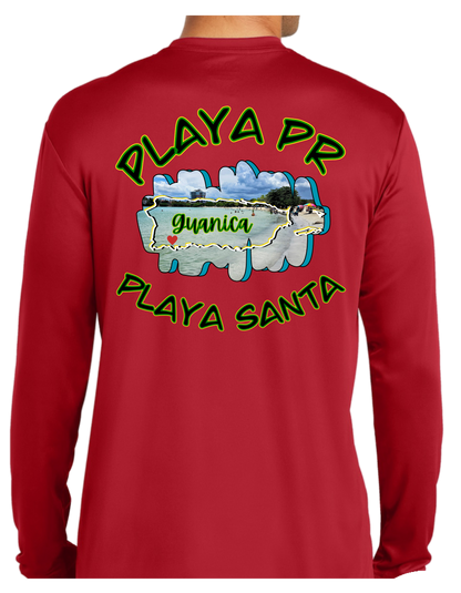 Men's UPF50+ Long Sleeve Rash Guard Playa Santa, Guanica P.R