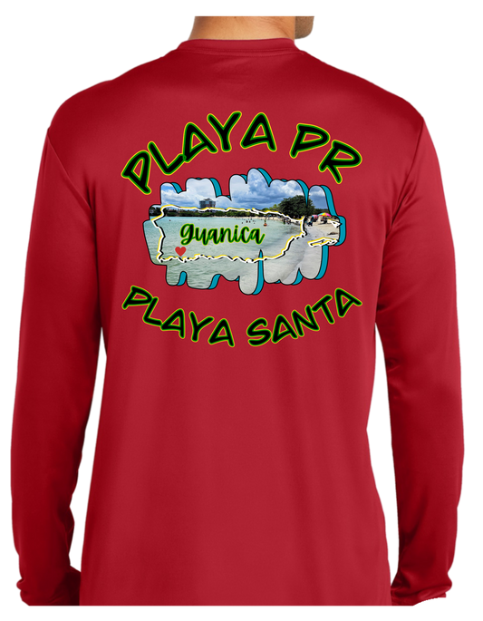 Men's UPF50+ Long Sleeve Rash Guard Playa Santa, Guanica P.R