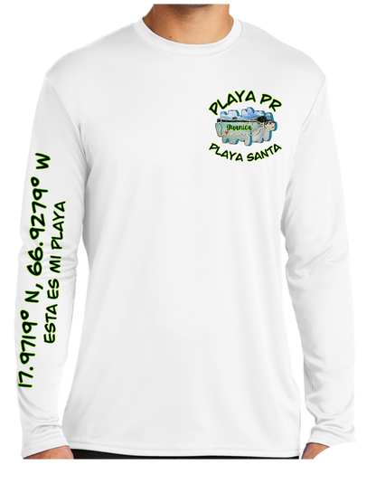 Men's UPF50+ Long Sleeve Rash Guard Playa Santa, Guanica P.R