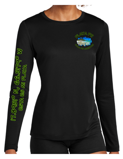 Women's Long Sleeve Rash Guard Isla Caja de Muertos, PR