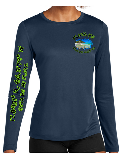 Women's Long Sleeve Rash Guard Isla Caja de Muertos, PR