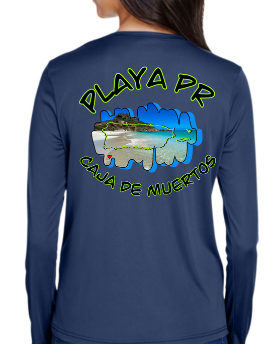 Women's Long Sleeve Rash Guard Isla Caja de Muertos, PR