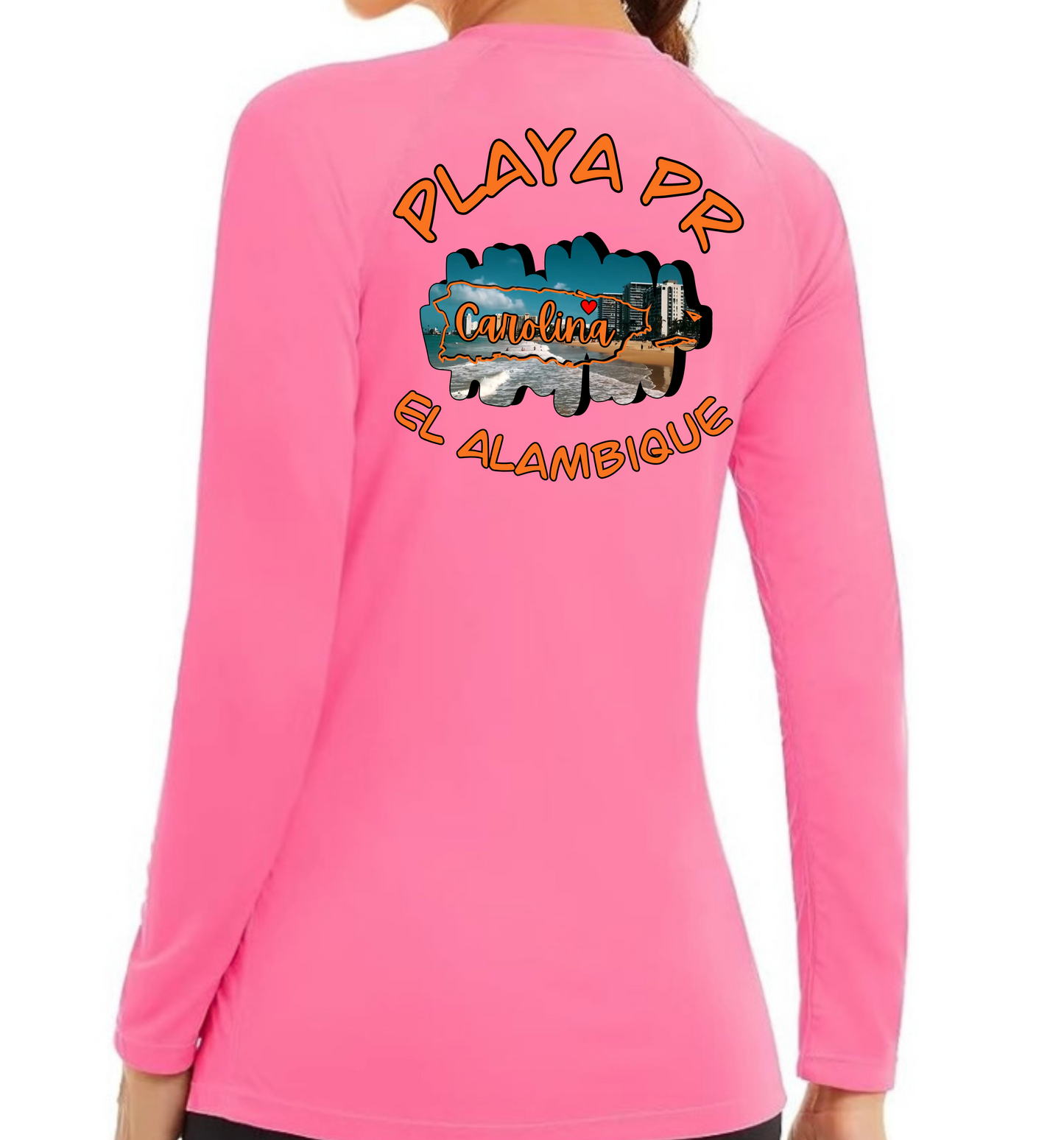 Women's UPF 50+ rash guard long sleeve El Alambique, Carolina P.R