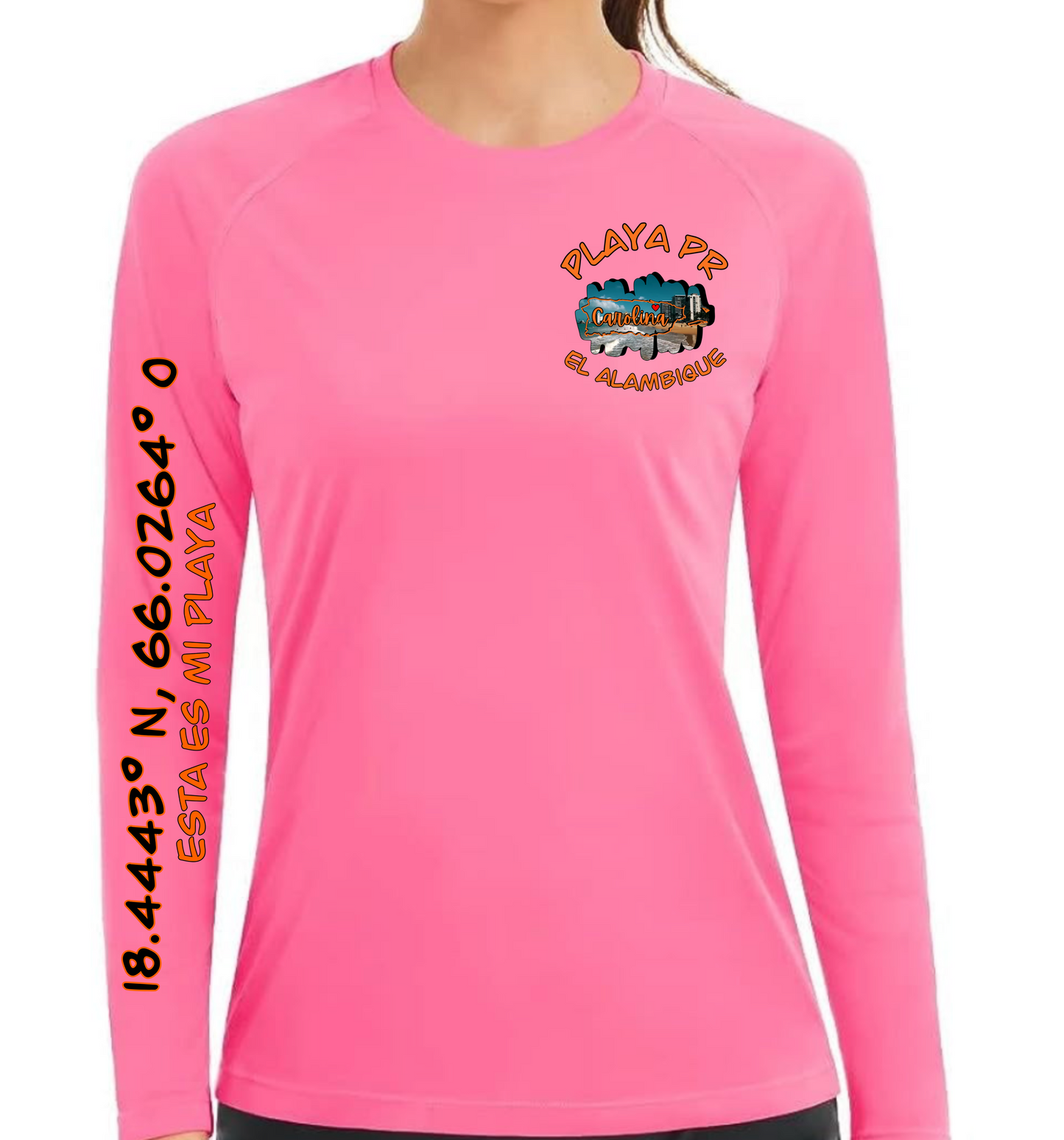 Women's UPF 50+ rash guard long sleeve El Alambique, Carolina P.R