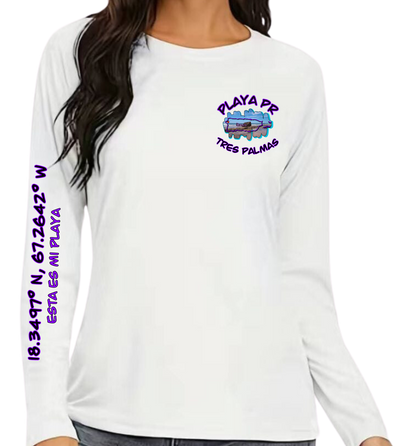 Women's UPF50+ rash guard long sleeve Tres Palmas, Rincon P.R
